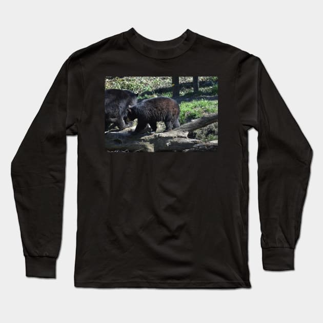 Black Bear Long Sleeve T-Shirt by MarieDarcy